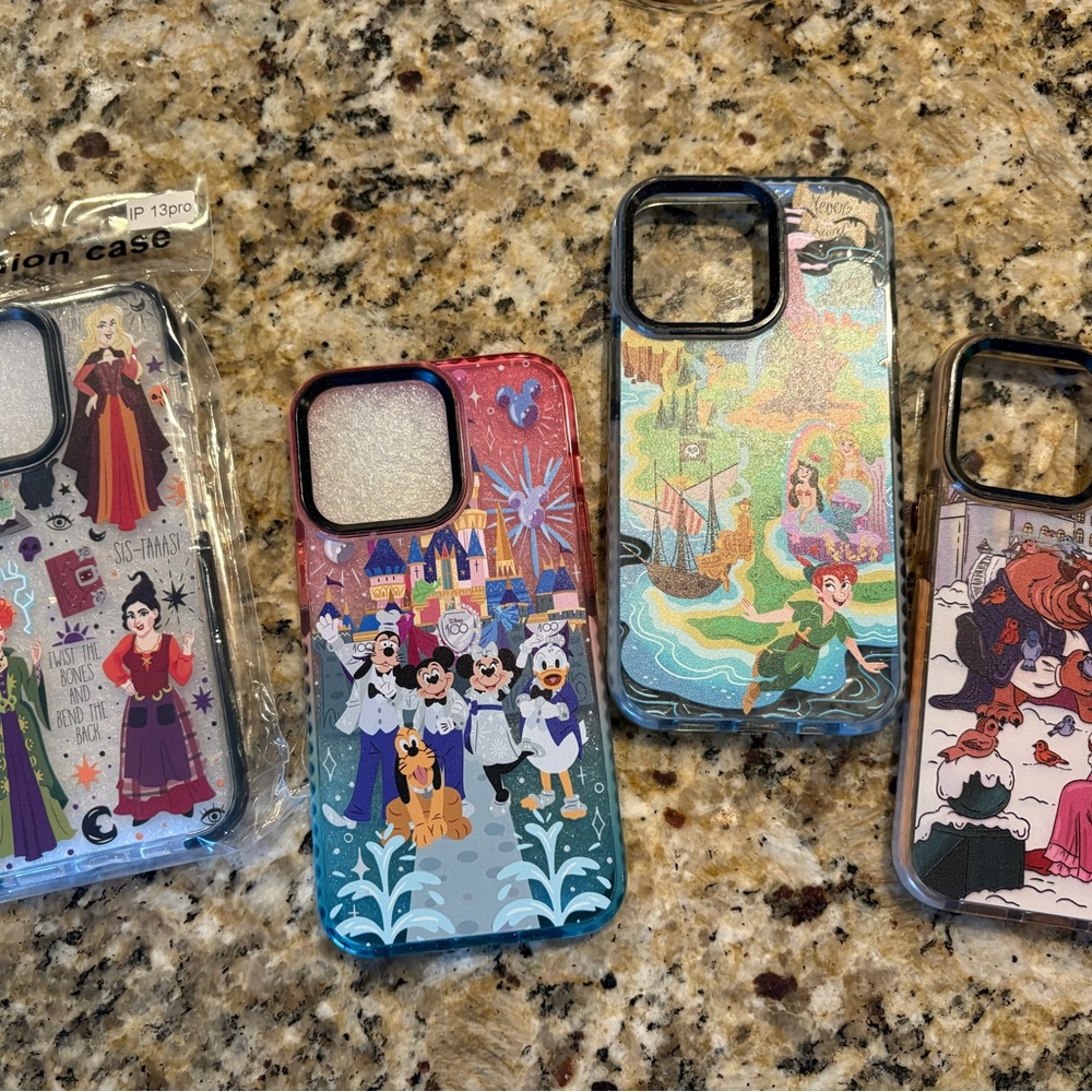 Disney Character iPhone 13 Pro Cases Set - Colorful Design